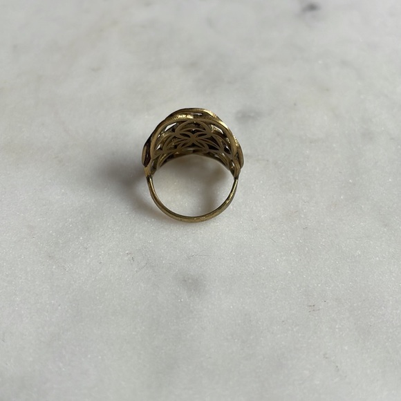 Vintage | Brass Sacred Geometry Ring | 7/8 - Picture 5 of 13